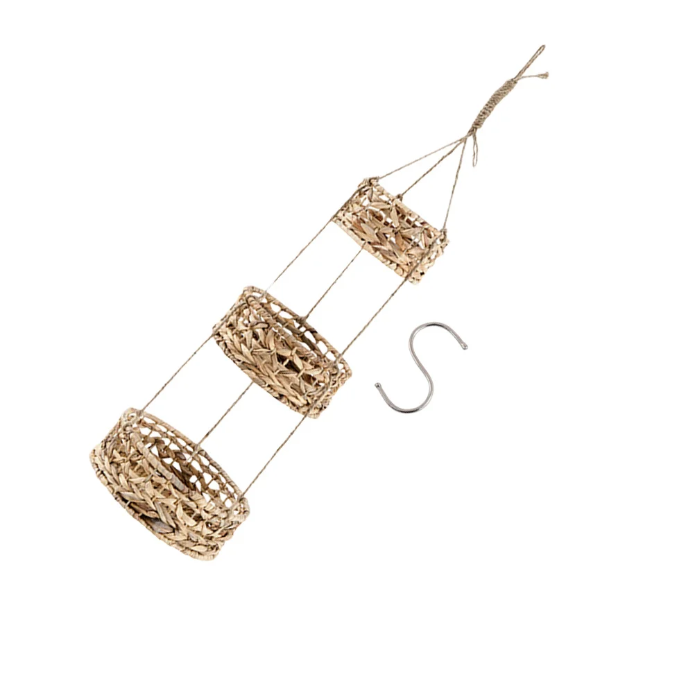 

Rattan Cradle Woven Decorative Flower Baskets Hanging for Plants Garden to Weave