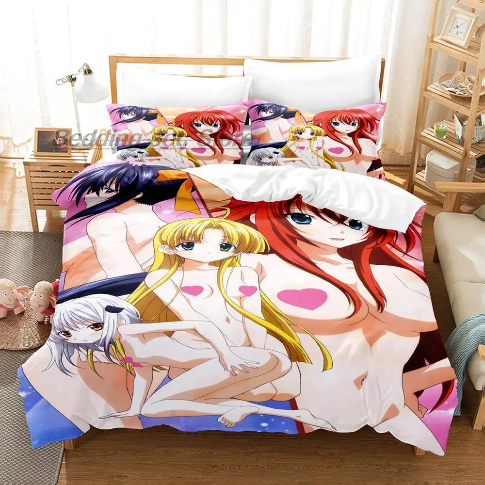 High School DXD Bedding Set Single Twin Full Queen King Size Bed Set Aldult Night Sleep Set Date A Live Nightlife Anime Cartoon