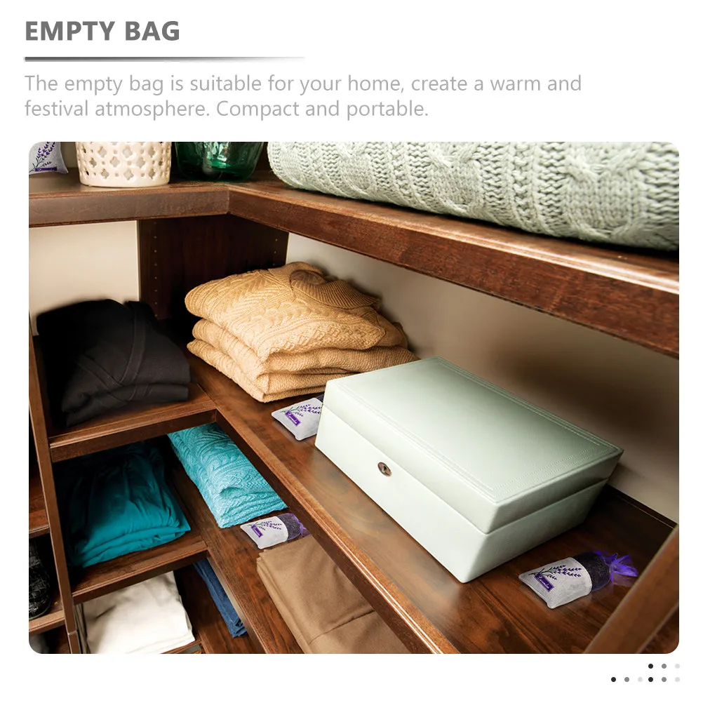 50Pcs Empty Lavender Bags Sachet Drawstring Portable Storage Bag for Wardrobe Home Car Insect Repellent Air Purifier Pouch