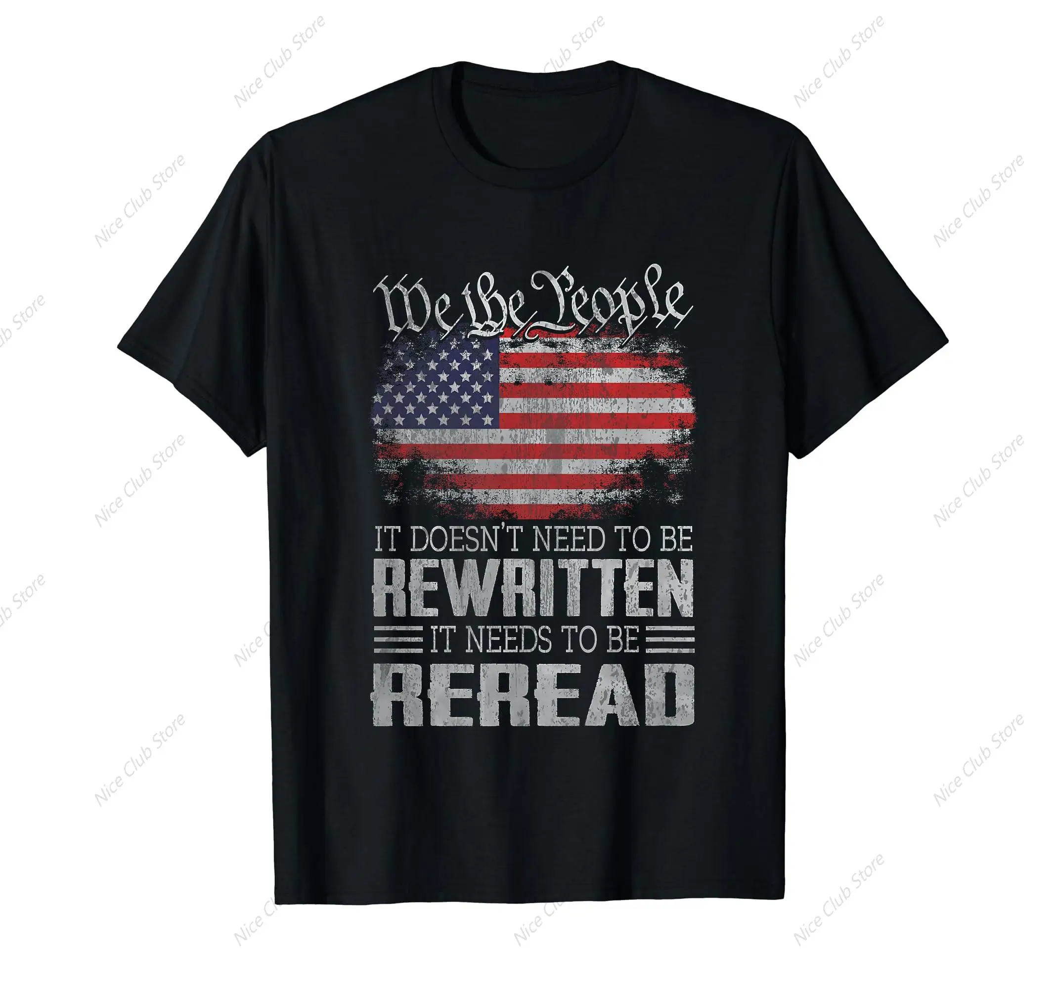 US Flag Constitution of the USA Needs To Be Reread T-Shirt