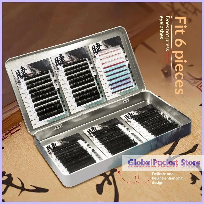 [TG823]7Pcs Extended Magnetic Tray With Heightened Design Chinese Style Magnetic Eyelash Storage Case For 6-15mm False Eyelashes