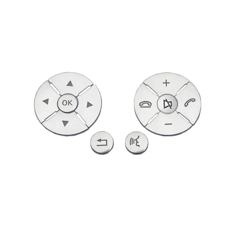 Chrome Car Steering Wheel Button Switch Trim Cover Sticker Fit For Mercedes Benz C E S Class W204 W212 W221 GLK X204 C200 C250