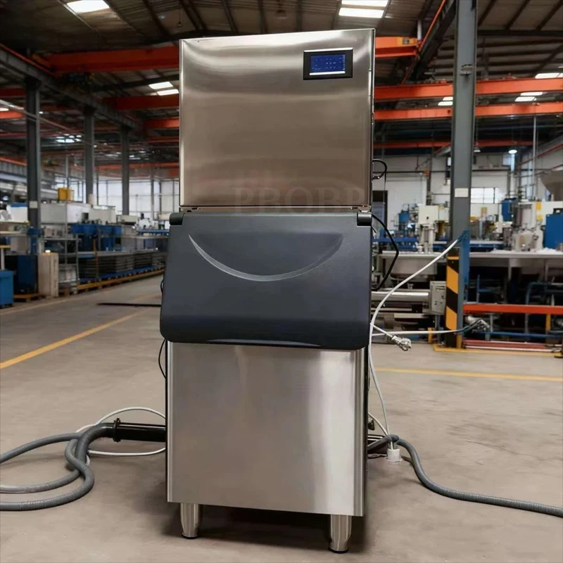 

Factory Price 300kg/24h Automatic Commercial Ice Cube Maker, Compact Design 220V Plug and Play, For Business Store And Start-up