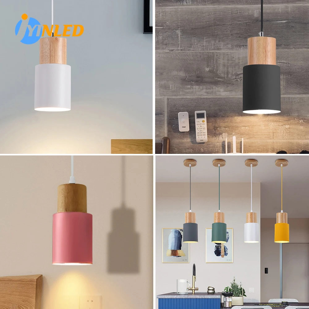 

Modern Pendant Lights Nordic Wood Light Loft Pendant Lamps E27 220V for Dinning Room Home Decoration Restaurant Lamp Hotel