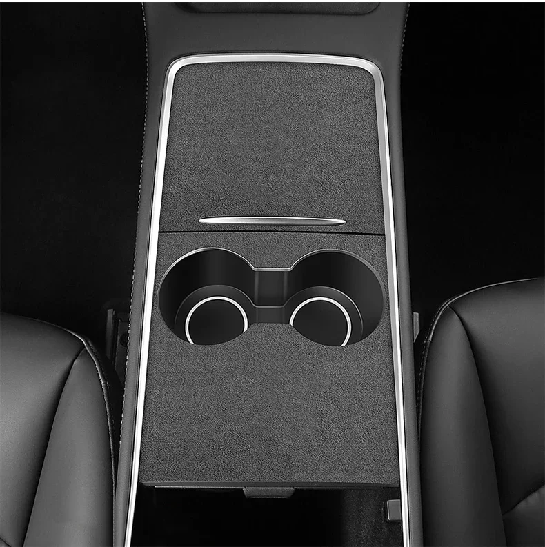 Für Tesla Modell 3 Y 2021 2022 2023 Auto Zentrale Steuerung Vorne Wasser Tasse Halter Trim Abdeckung Aufkleber Innen Dekoration zubehör – Detail 13