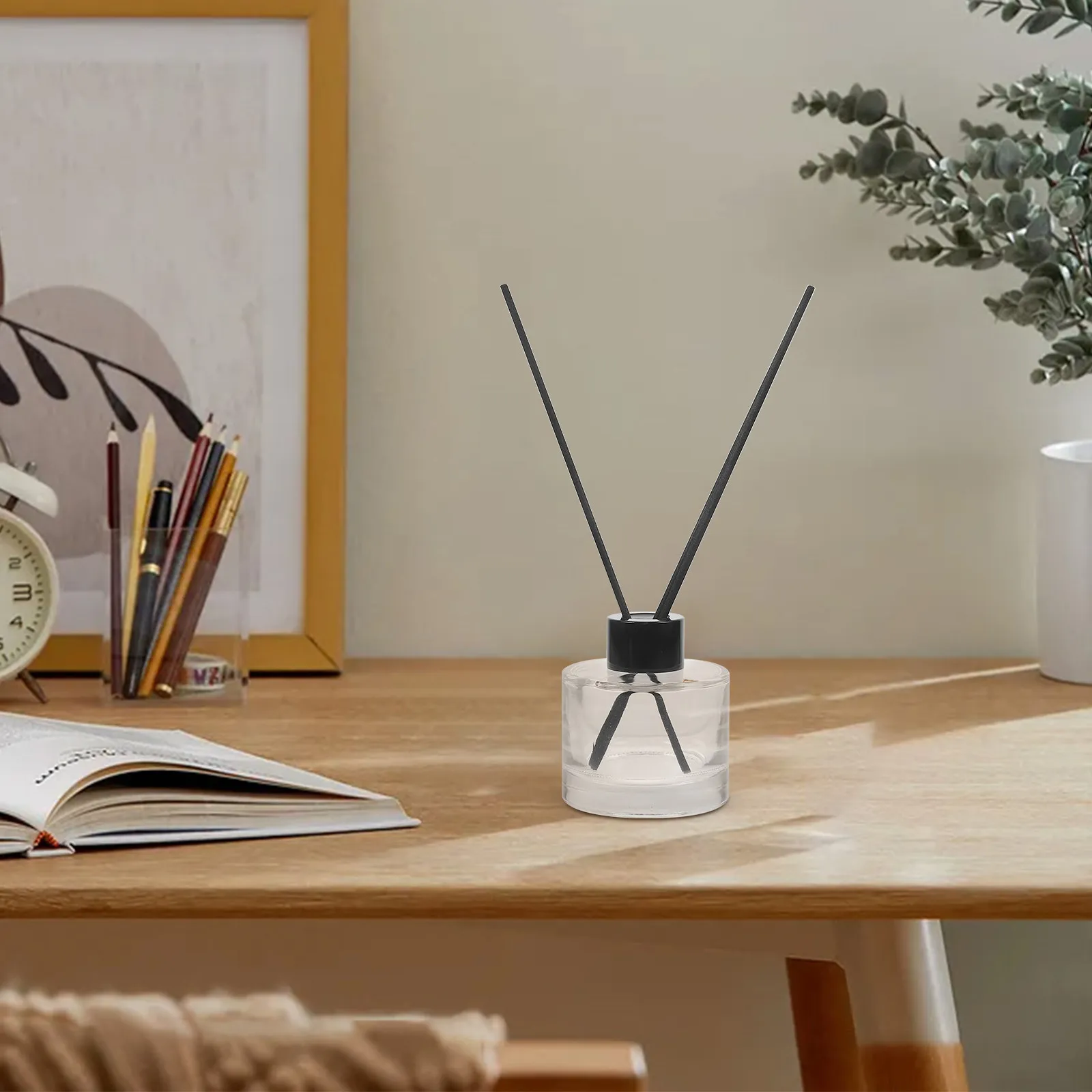 

1Set Aromatherapy Diffuser Bottle Kit Clear Glass Essential Oil Volatile Bottles for Home Office Spa Decor Refillable Fragrance