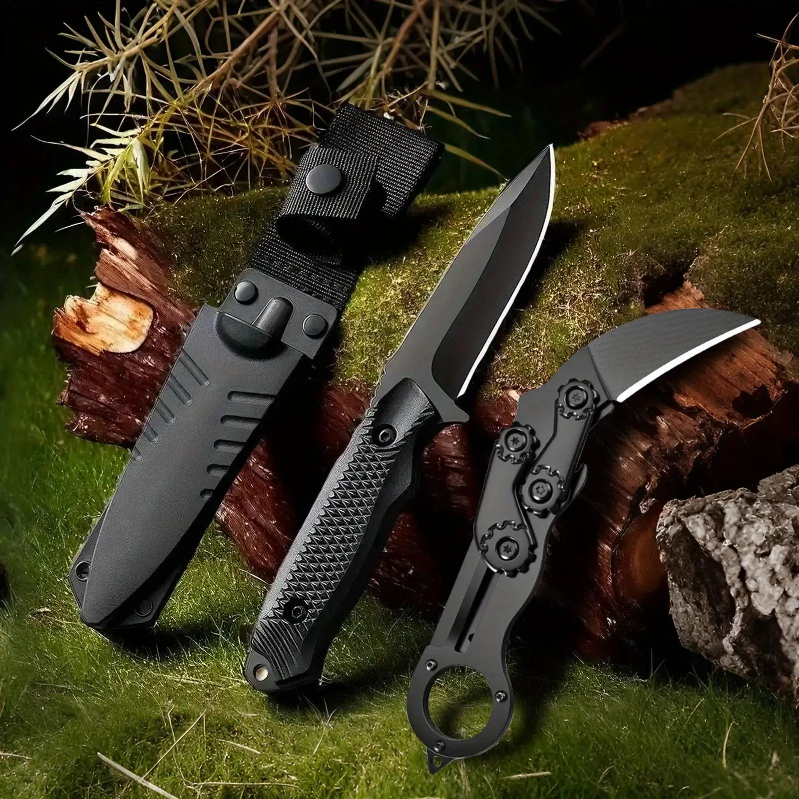 

Набор складных ножей для улицы из 2 предметов — лезвия из нержавеющей стали с эргономичными ручками. Идеально подходит для кемпинга, пеших прогулок и ежедневного использования