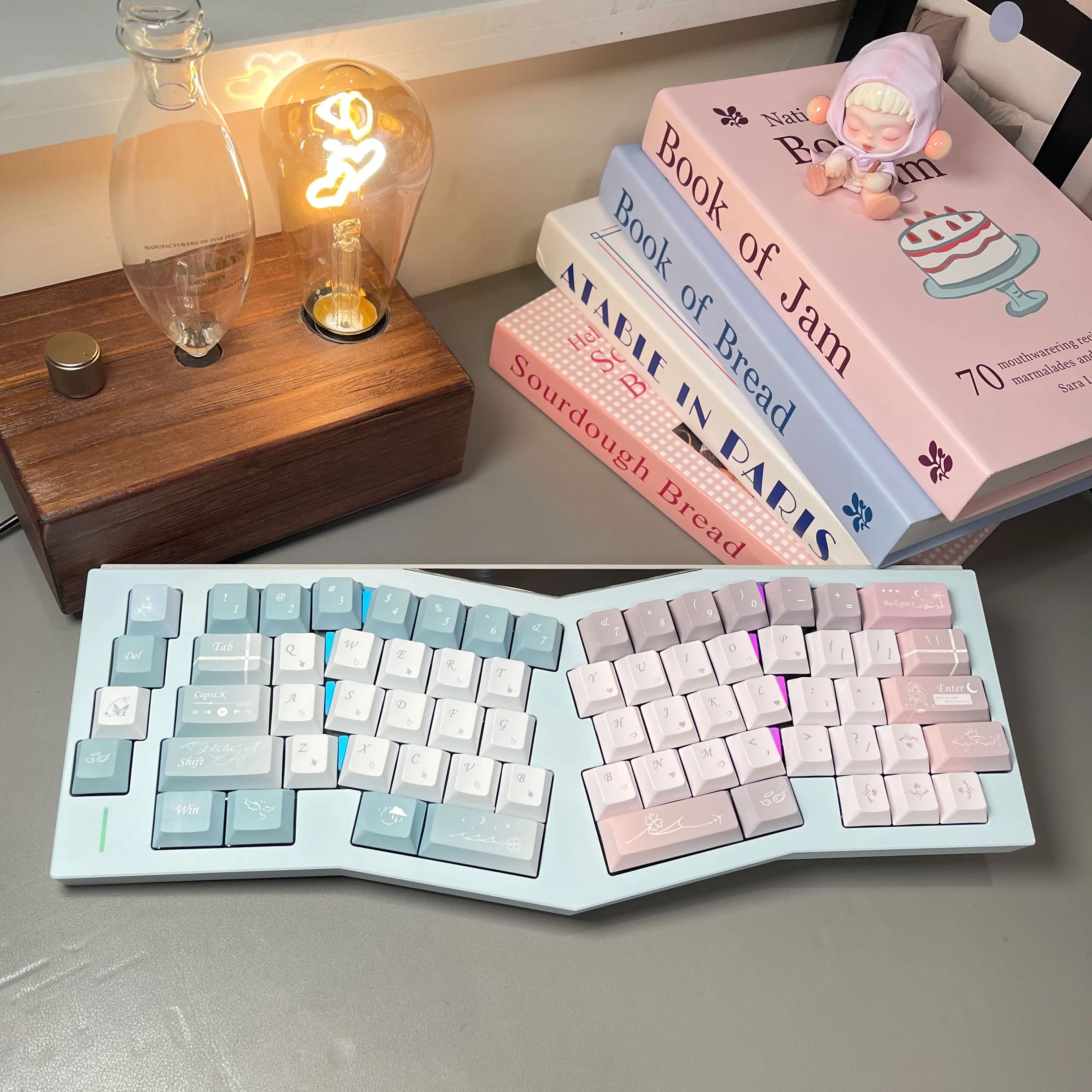 

Original side engraved QX3 mechanical keyboard keycap five-sided hot sublimation moa low shaft keycap