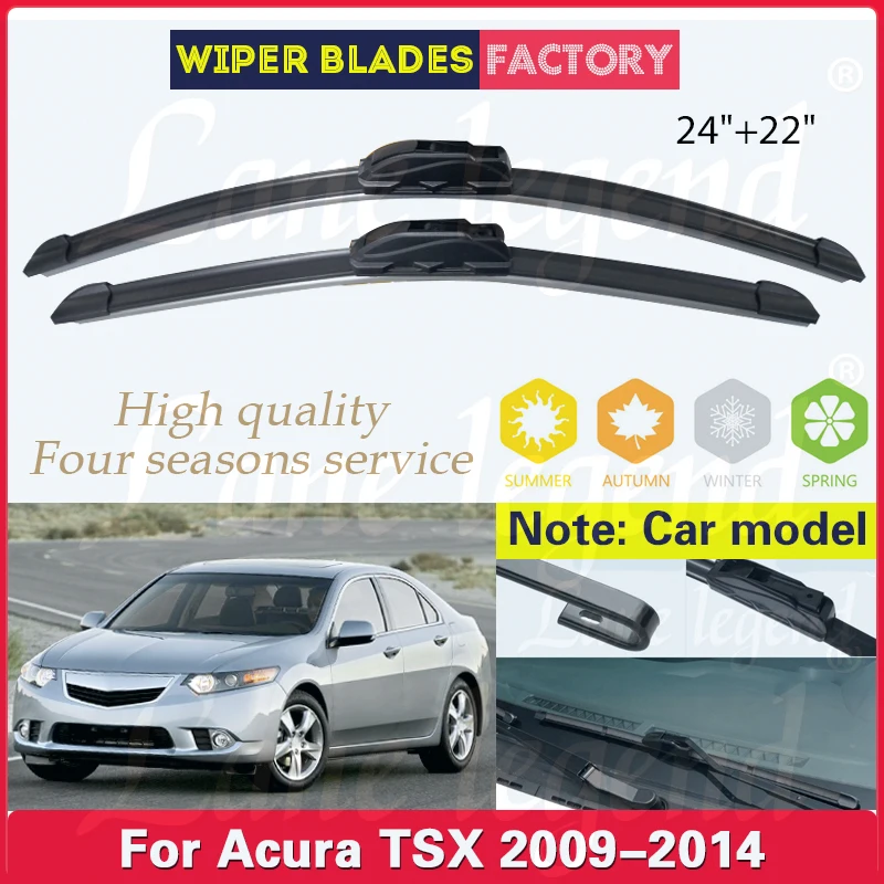 

Car Wiper Blade Blades For Acura TSX 2009 - 2014 Windshield Windscreen Clean Rubber Cars Wipers Accessories 2012 2013 24"+22"