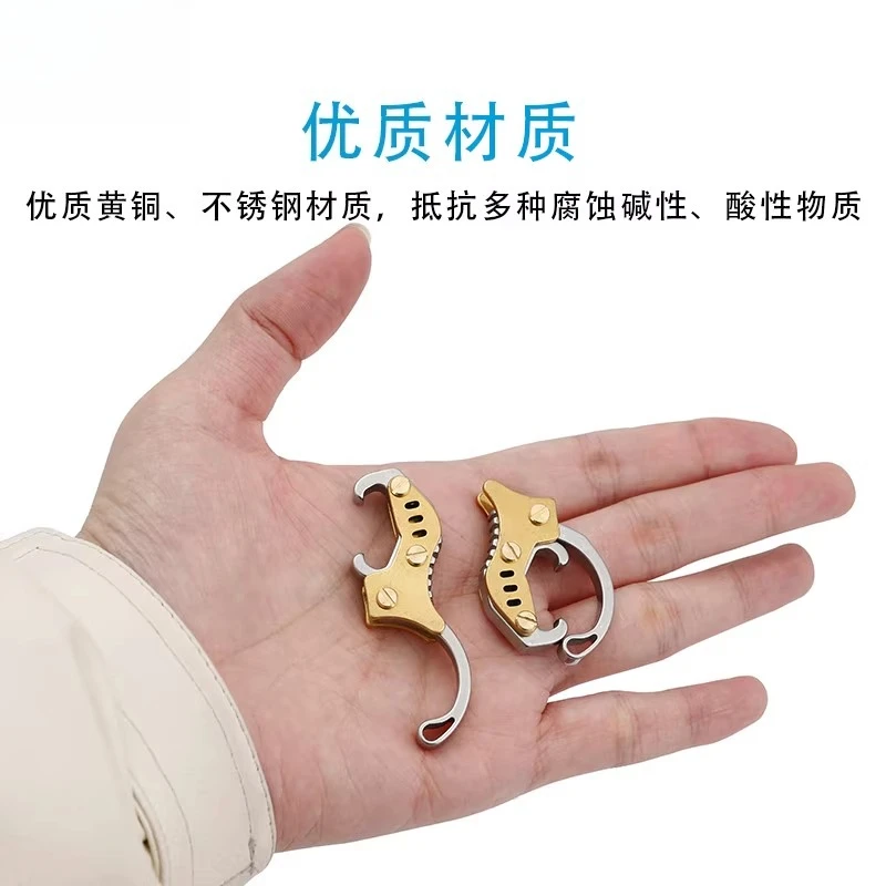 Bronze bottle opener - Compact folding beer opener. EDC tool