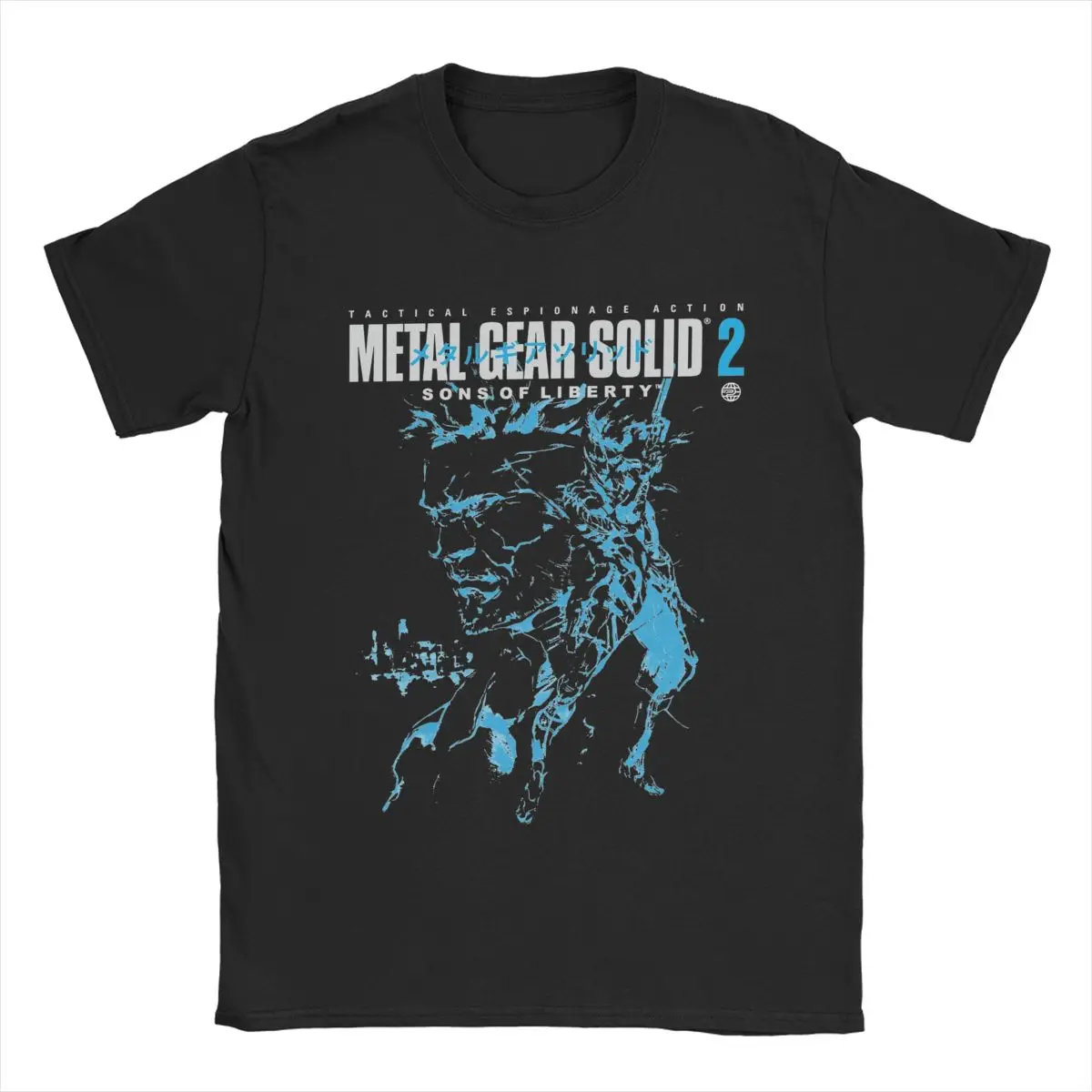 

Hipster MGS2 Snake And Raiden Metal Gear Solid T-Shirt Men Crew Neck Pure Cotton T Shirts Short Sleeve Tees Unique Clothes