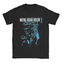 Hipster MGS2 Snake And Raiden Metal Gear Solid T-Shirt Men Crew Neck Pure Cotton T Shirts Short Sleeve Tees Unique Clothes