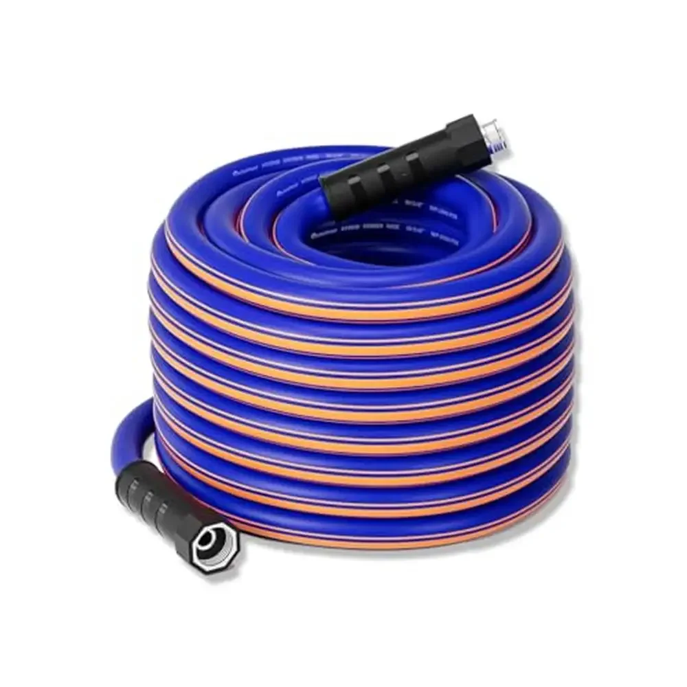 

Hybrid Rubber Garden Hose 100ft Anti-UV Sturdy Flexible No-Leakage Lightweight Heavy Duty Outdoor Hose