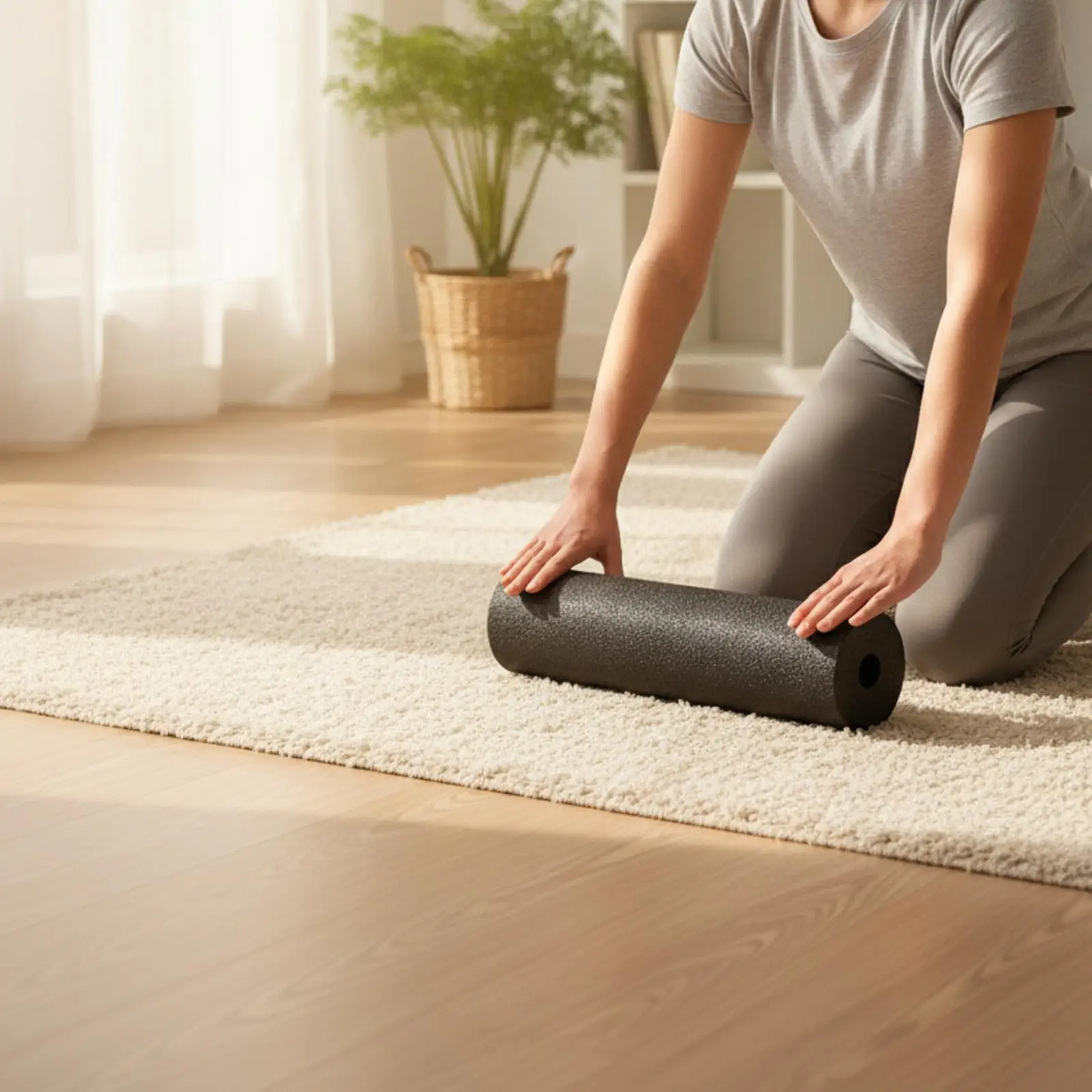 rolo-de-espuma-epp-leve-para-fitness-superficie-texturizada-para-liberacao-muscular-massagem-de-tecidos-profundos-e-recuperacao-pos-treino