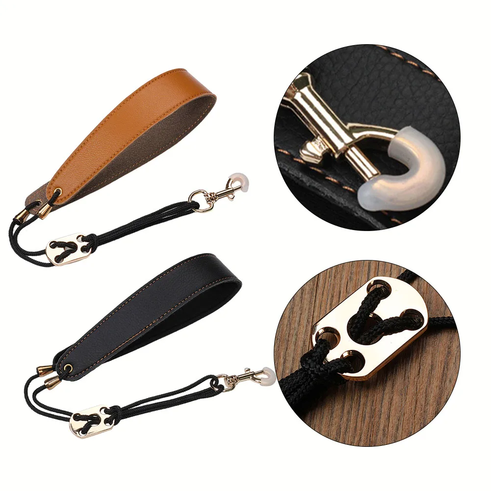 Soft Leather Saxophone Neckband  Conforms to Human Neck Curvature  Easy Installation  Compatible with Various Wind Instruments
