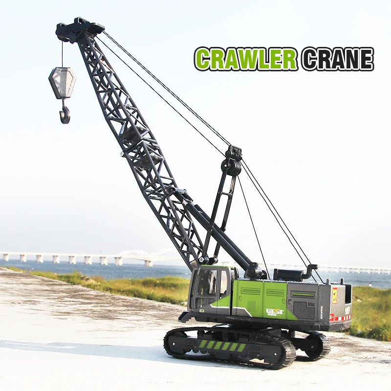 1: 50 Simulation Alloy Head Children's Engineering Vehicle Toy Excavator Crane Model Truck Car Toys for Boy's Birthday Xmas Gift