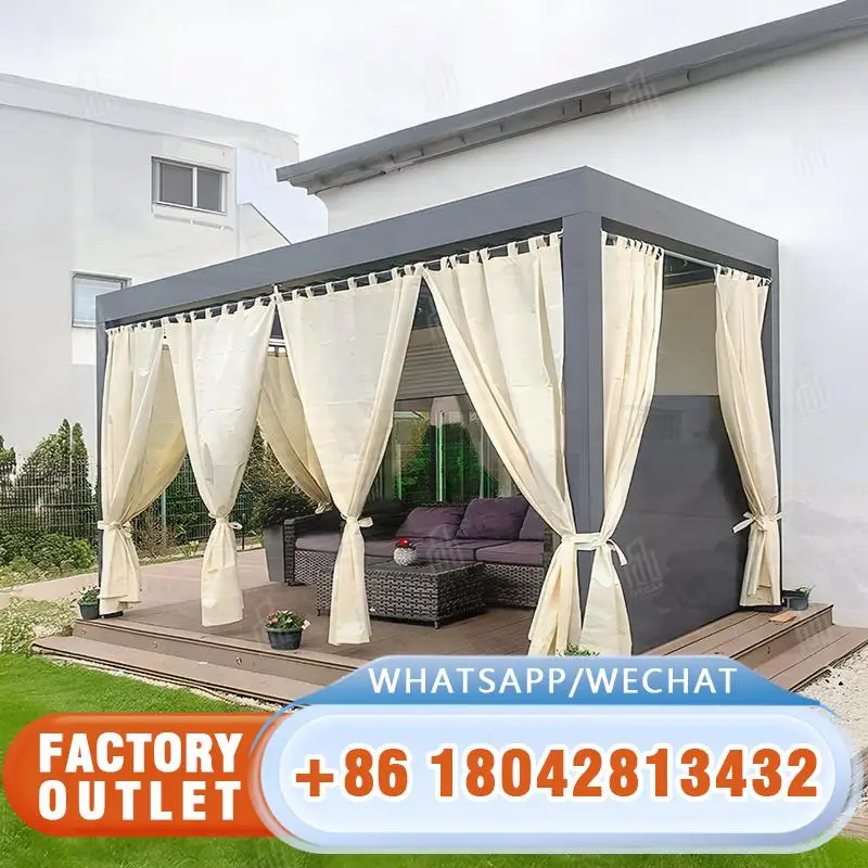 

Aluminum Supplier from Guangzhou with UV Protection and Easy Assembly Stylish Elegant Shade Structure for Garden Patio Backyard