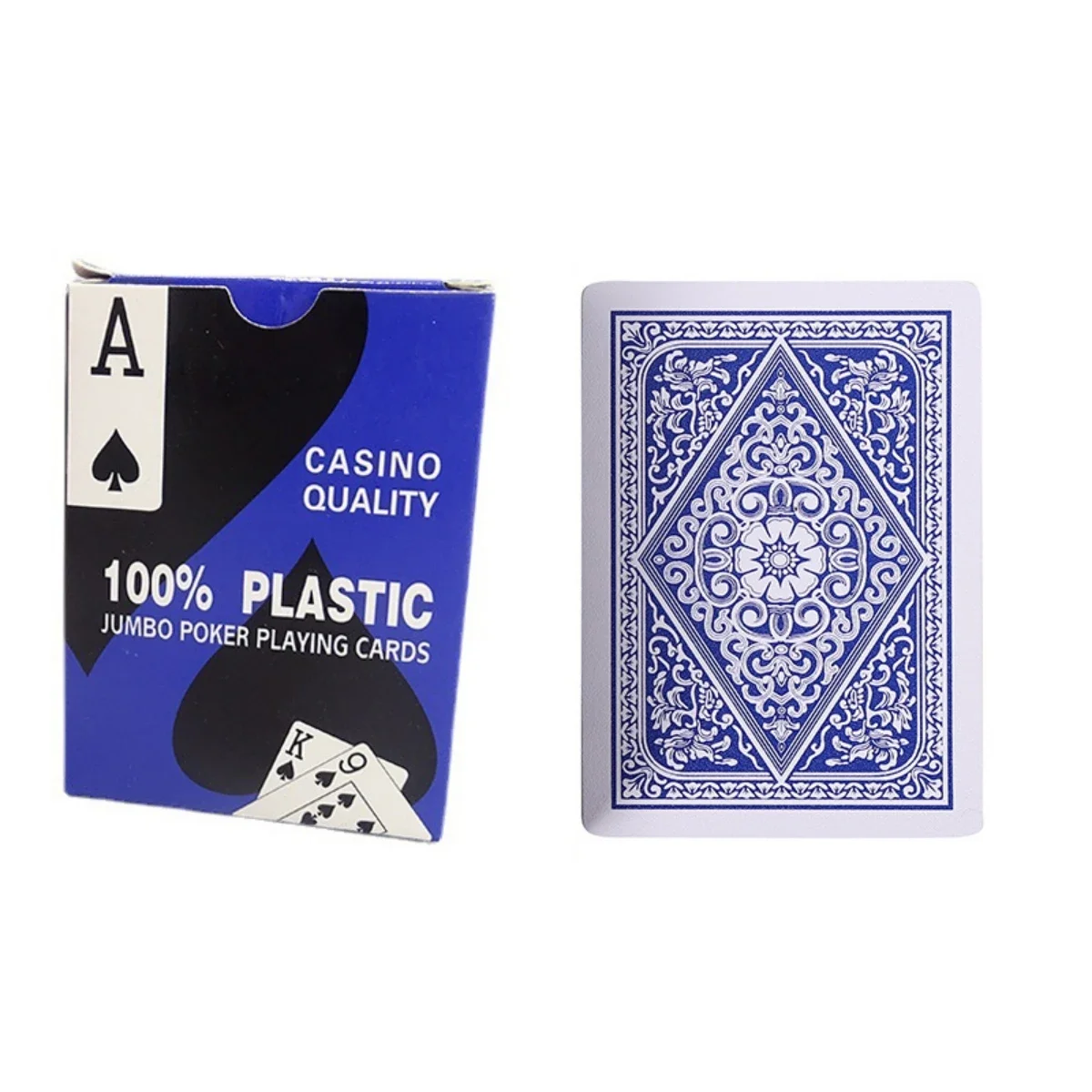 New Deck of Cards PVC Waterproof Playing Cards, 54PCS Big Character Plastic Texas Poker Set In Case Washable Flexible Table Game