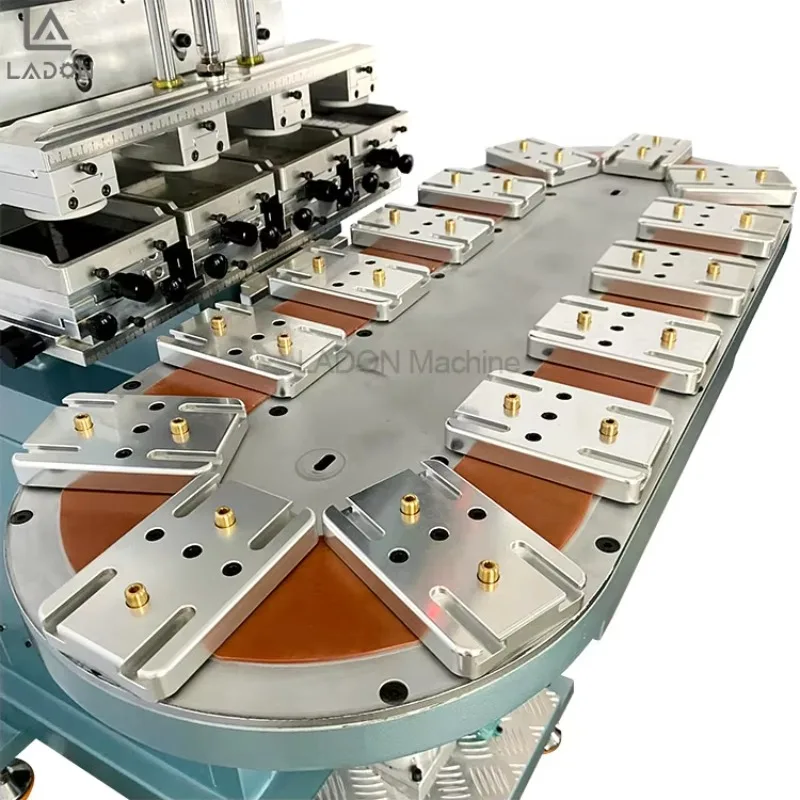 Conveyor 3 4 Color Pad Printer Easy Transverse Pad Printing Machine For Wooden Handle Phone Case Ceramic Dog Bowl Scale Ruler