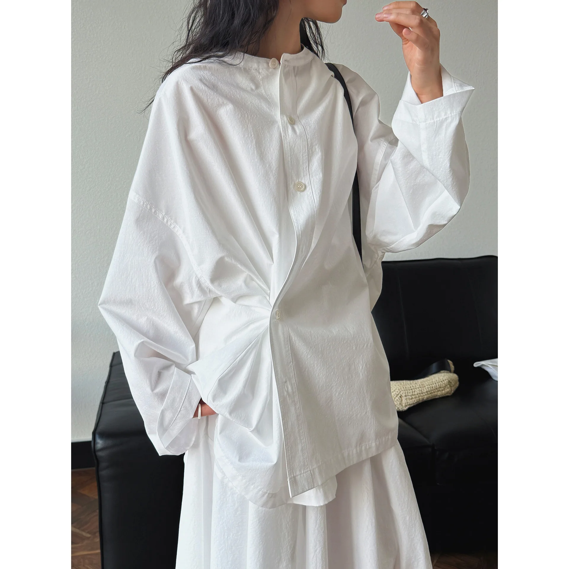 

CALYMIX 2025 Summer Side Button Shirt Soft Breathable Top For Women