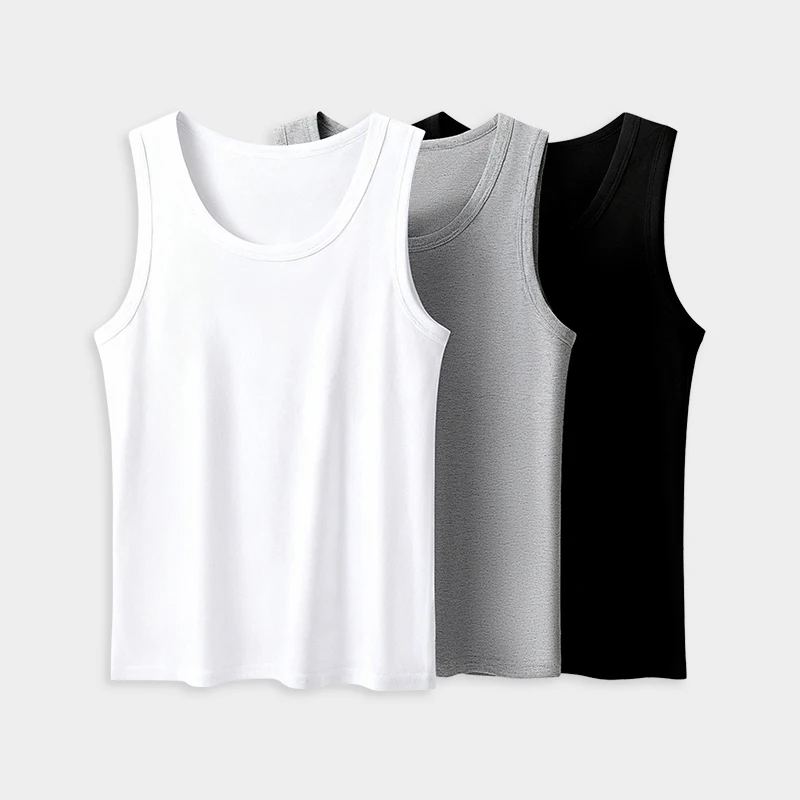 1/3 Piece Men's Slim-Shouldered T-Shirt For All Seasons Youth Style Solid Color Sporty And Comfortable Suitable For Home Wear