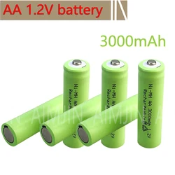 AA 1.2V 3000mAh NiMH 1.2V Rechargeable Batteries Green Battery Garden Solar Lamp LED Flashlight Lantern Lamp Torch