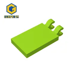 Gobricks-Juego de bloques de construcción para niños, juguete educativo de ladrillos para armar baldosa de 2x3 con 2 Clips, compatible con 30350, 10 piezas