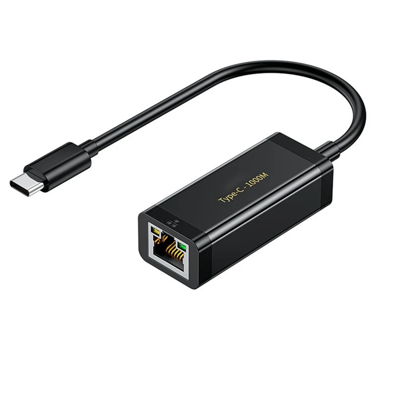 TYPE-C To Gigabit Ethernet Adapter USB-C 1000Mbps Network Card Type-C To RJ45 Network Card Lan For Notebook Driver-Free