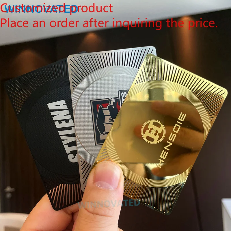 Customized product Hot Selling 304 Stainless Steel Metal Card Business Card With Engraved Logo