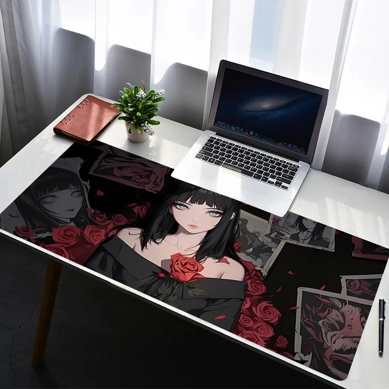 Mouse Pad Non Slip Rubber Mousepad Laptop Gamer Cabinet Keyboard Pad Naruto Hyuuga Hinata Office Computer Gaming Desk Mouse Mat