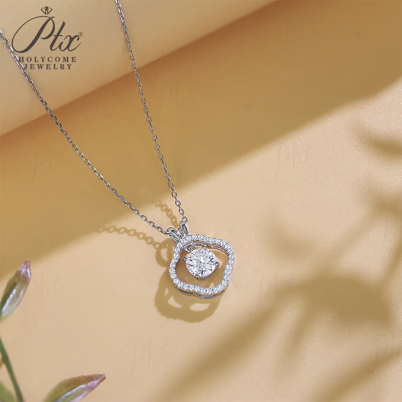 2 Karat Moissanit-Halskette, Glücksbringer, D-Farbe, VVS1, 925er Silber, antiallergisch, Bankett-Schmuck für Damen, Jubiläumsgeschenk für sie – Detail 5