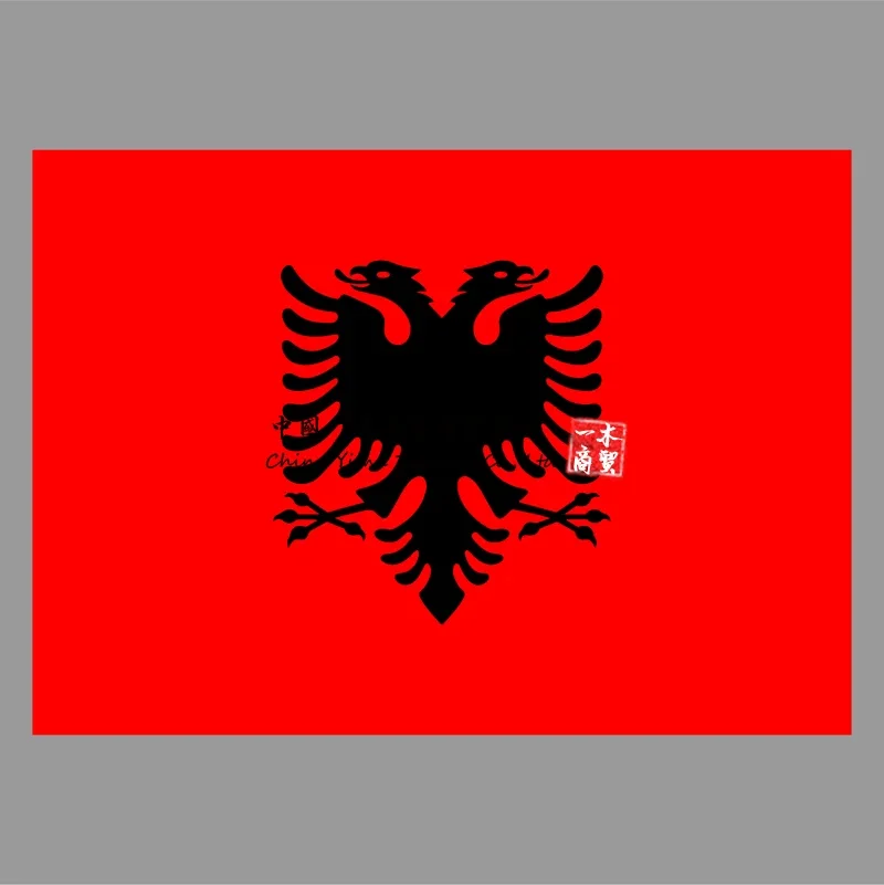 Republic of Albania Flag Stickers for Car Motos doors windows Computer Trolley Wall Bumper decal