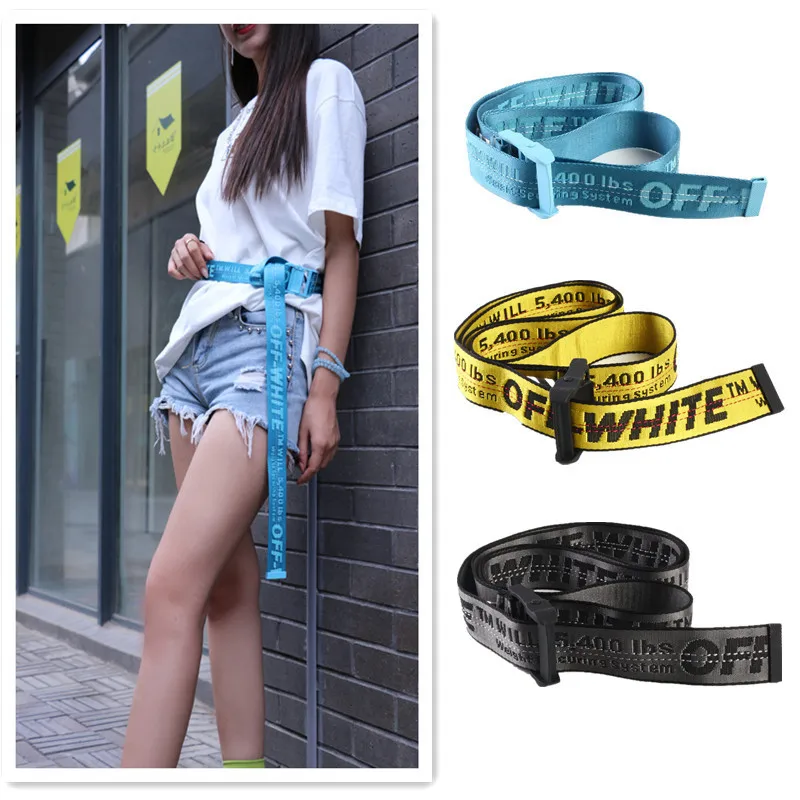 

High-quality European and American tide brand popular letters extra-thick canvas belt industrial style exquisite embroidered