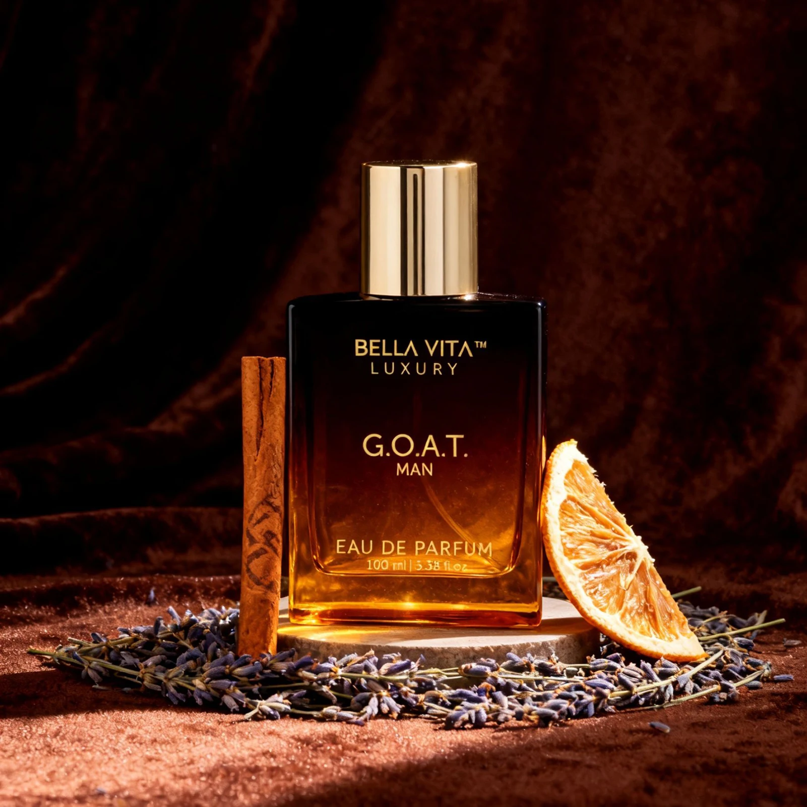 BellaVita Luxury GOAT Man Eau de Parfum 3.4 Fl Oz - كولونيا شرقية وودي جريئة للرجال ملاحظات البرغموت لافندر باتشولي لون #6