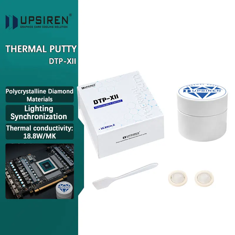 UPSIREN 18.8W DTP-XII Polycrystalline Diamond Thermal Putty,VGA GPU IC Processor Rapid Cooling Thermal Putty Replace thermal pad