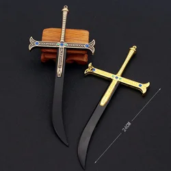 Anime surrounding Premium Dracule Mihawk's Sword Model Toy, 24cm/9.44 inches Zinc Alloy Metal, Non-Sharp, Perfect for Collector