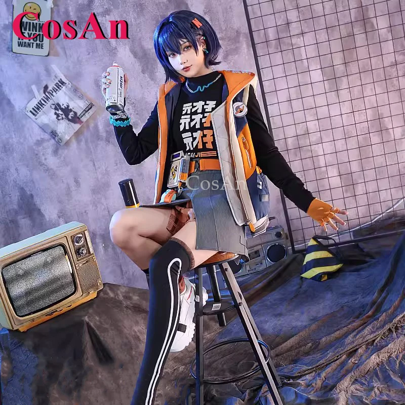

CosAn Game Zenless Zone Zero Belle Cosplay Costumes Roper Fashion Gorgrous Uniform Full Set Halloween Party Role Play Clothing