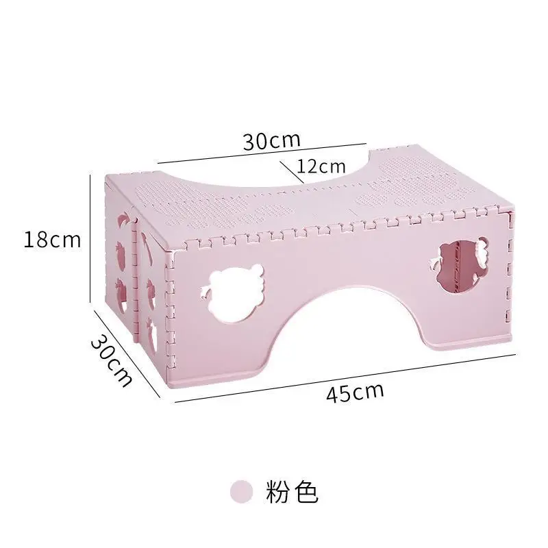 Durable Foldable Toilet Stool Thickened Non-Slip Children's Toilet Stool Space-Saving Anti Curling Leg Bathroom Foot Stool Elder image 5