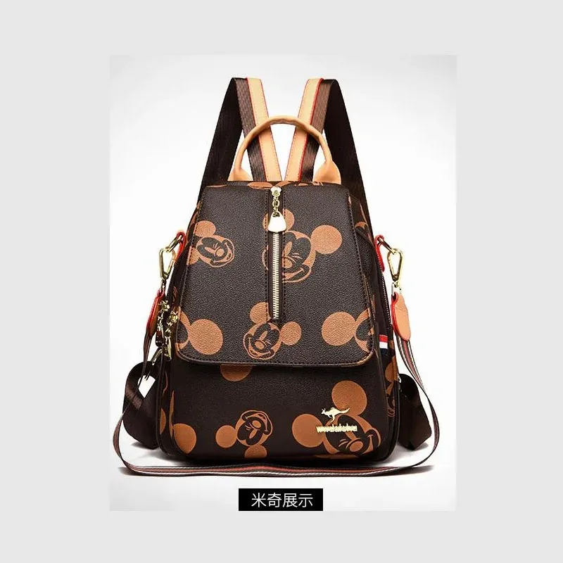 Disney New Fashion Mickey Ladies Backpack High Quality Large Capacity Multifunctional High-end Storage Ladies Backpack