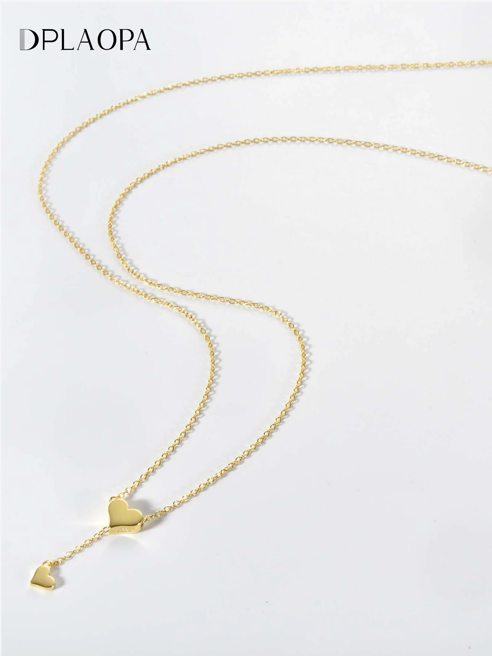 DPLAOPA 925 Sterling Silver Heart Regulowany łańcuszek 65 cm Regulowany rozmiar Noszenie Naszyjnik damski 2023 Drobna biżuteria 2023