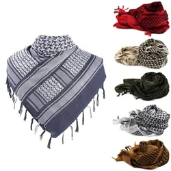 Uomo Donna Tattico Keffiyeh Shemagh Sciarpa araba Scialle Copri collo Avvolgente per la testa Sciarpe invernali in cotone 65% blu