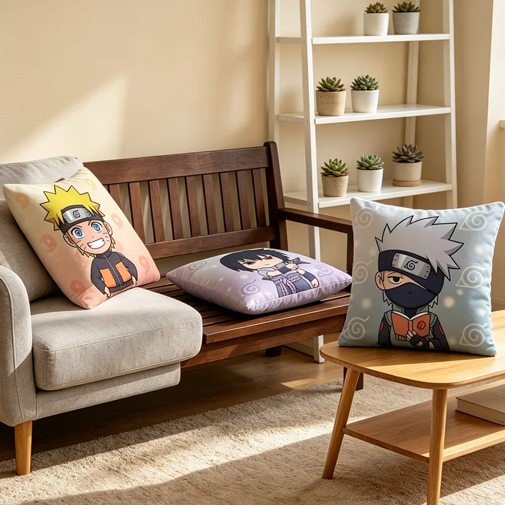 Uzumaki Naruto Cushion Cover Baby Skin Friendly Matte Polyester Throw Pillow Case Home Sofa Bedroom Decoration Pillows