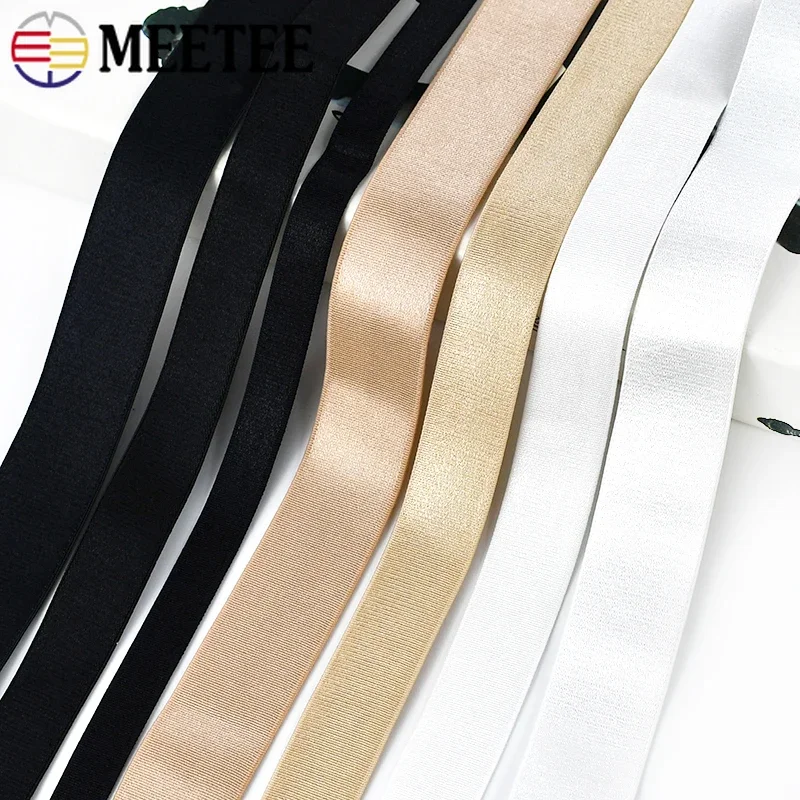 10Meters 6-40mm Nylon Elastic Band Underwear Shoulder Strap Rubber Bands for Sewing Bra Clothes Strech Tape Lace Trim Accessory