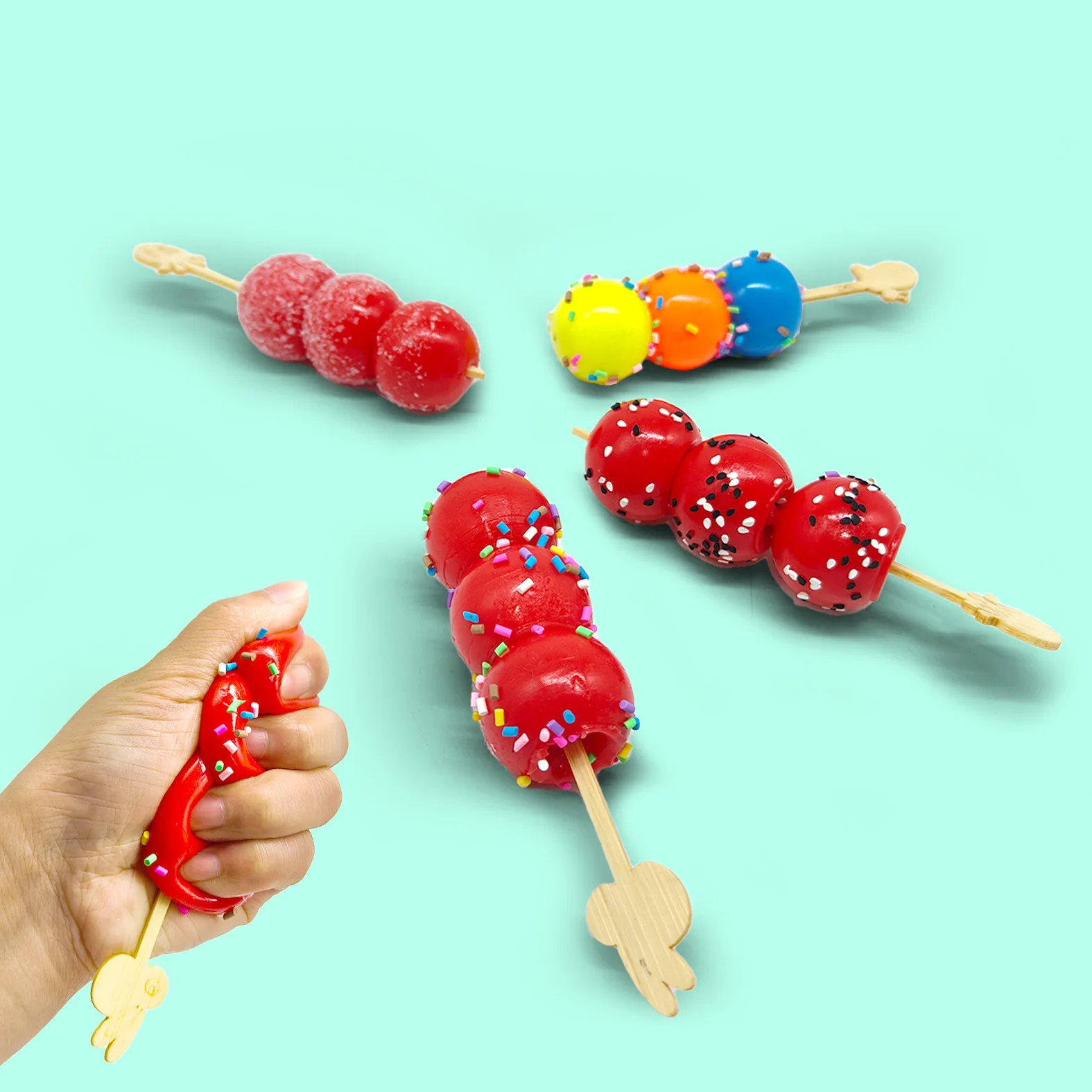 Pinch Music Fidget Toys New Creative Simulation Delicious Ice Candy Gourd PU Slow Rebound Toys Children Stress Relieving Toys