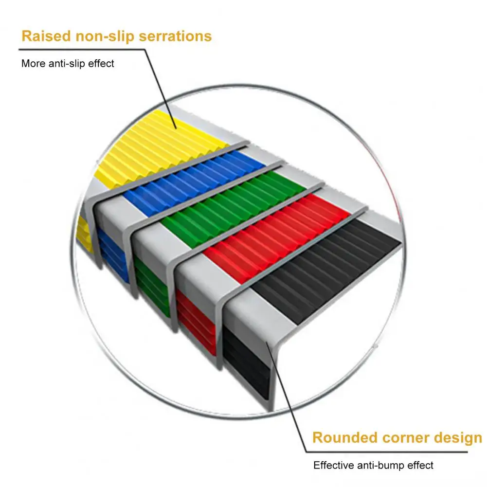 100CM Non-Slip Stair Nosing L-Shape Staircase Step Tread Self-Adhesive Stair Edge Protect Waterproof Outdoor Stair Nose Molding image 5