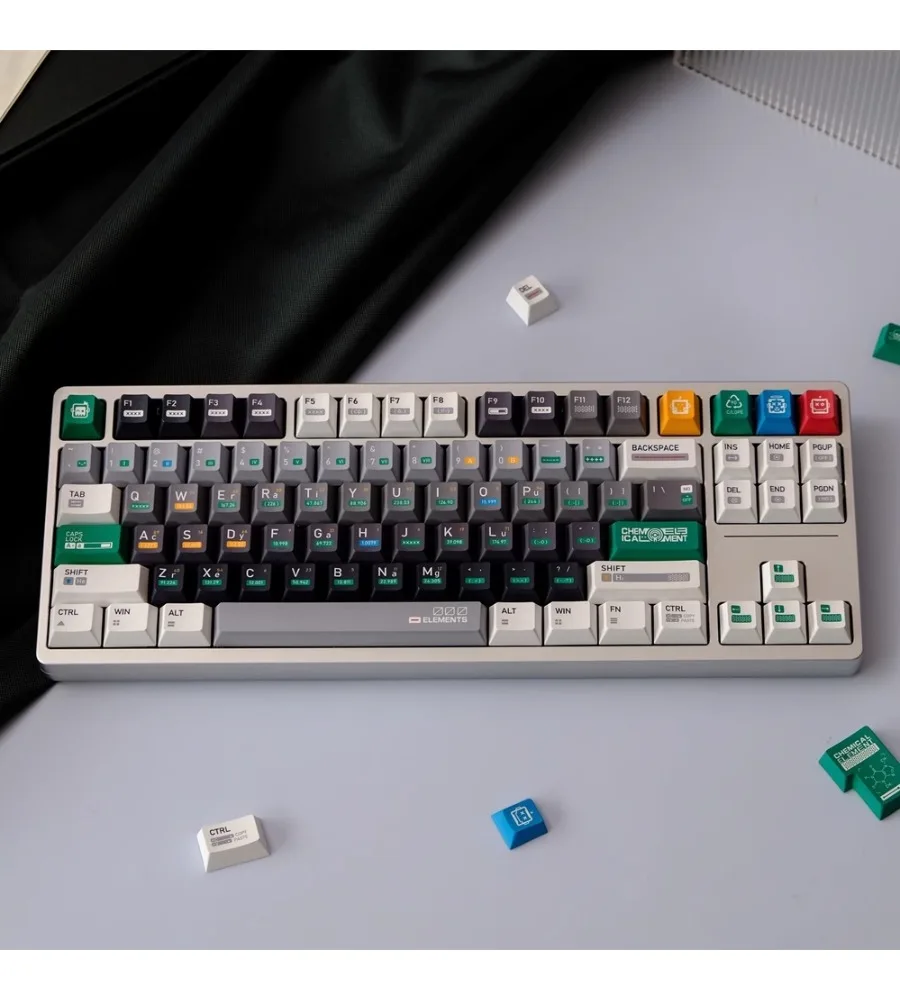 Keycap 151 keys PBT material Original height Five-sided sublimation process Suitable for a variety of mechanical keyboards