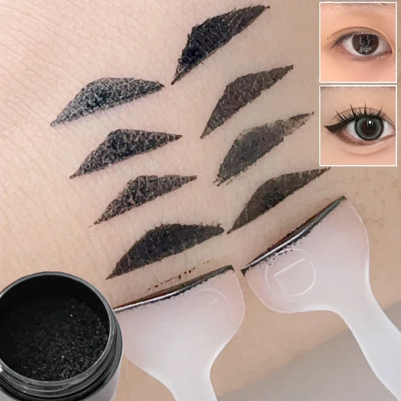 Niet-vlekkende DIY Eyeliner Stempels Vloeibare Sneldrogende Eyeliner Seal voor Beginner Waterdichte Blijvende Luie Eyeliner Sjabloon Cosmetica