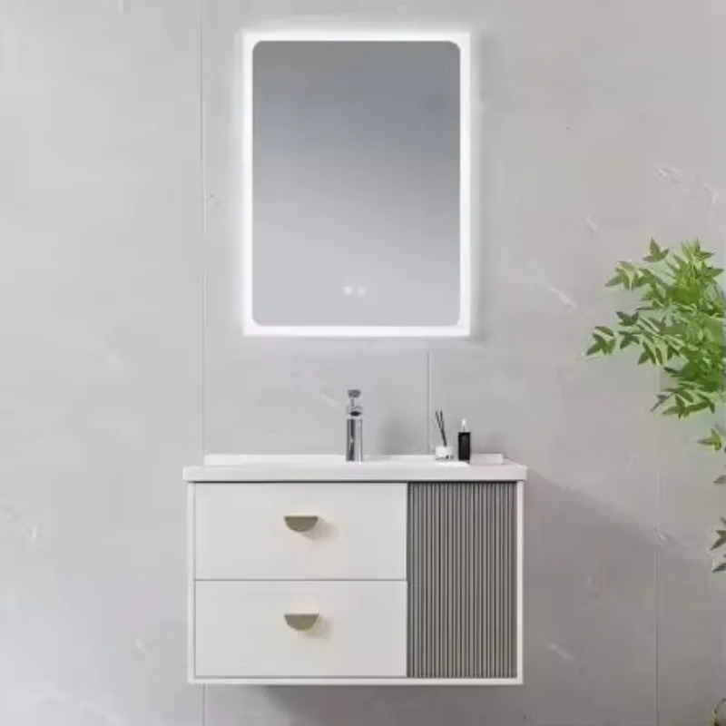 Armário de vaidade flutuante para banheiro montado na parede Armário personalizado para banheiro