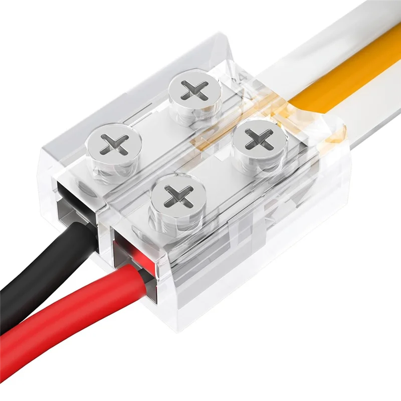 AT19-LED قطاع أضواء موصلات 12 حزمة 2 دبوس 8 مللي متر لحام شفاف LED موصل أضواء الشريط LED موصلات #2
