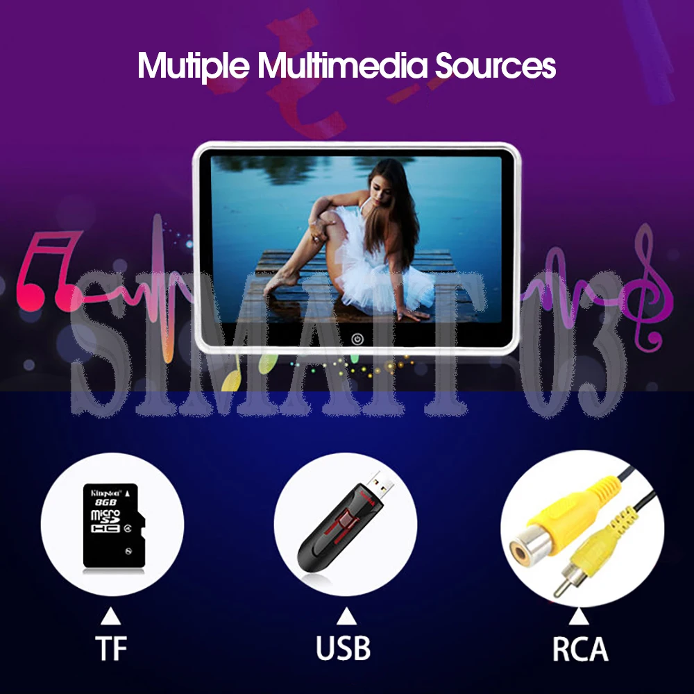 

10 Inch Car Stereo Bluetooth MP5 Multimedia Player Headrest Monitor Auto Screen Mirror Link for Car TV MP4 Automotive